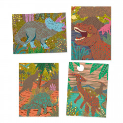 SCRATCH BOARDS - WHEN DINOSAURS REIGNED