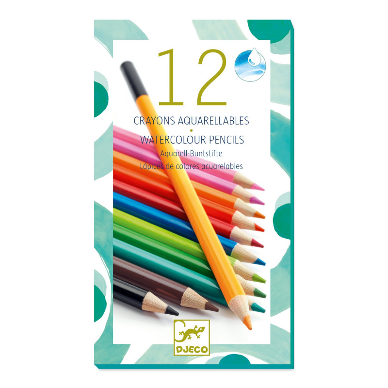 12 Crayons Aquarellables