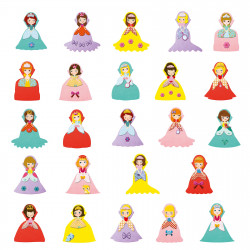CREATE WITH STICKERS - I LOVE PRINCESSES