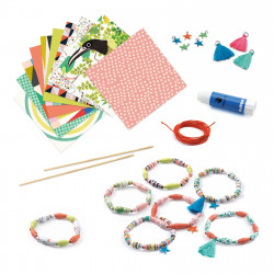 PERLES DE PAPIER - BRACELETS DE PRINTEMPS