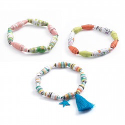 PERLES DE PAPIER - BRACELETS DE PRINTEMPS