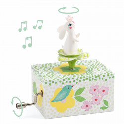 HAND-CRANK MUSIC BOX - RABBIT IN THE GARDEN