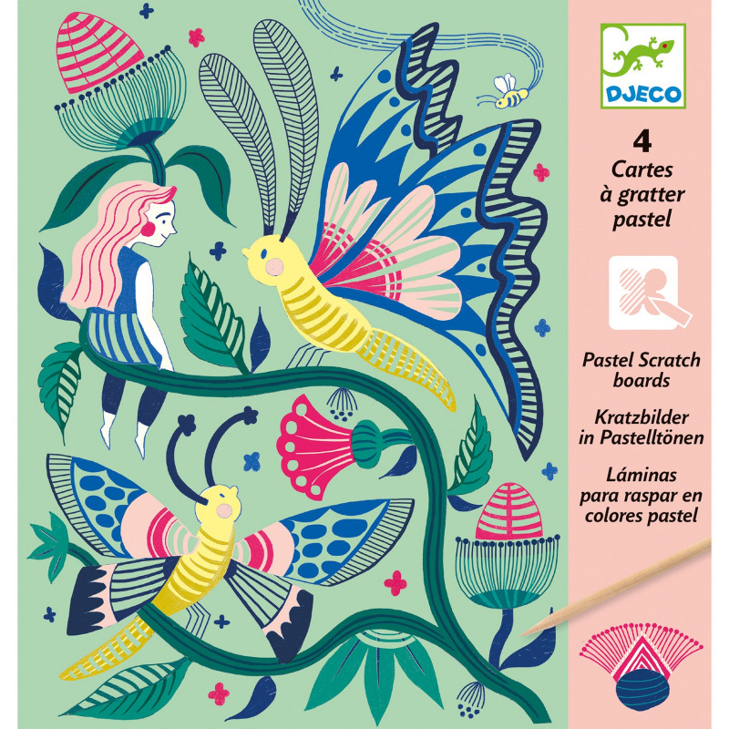PASTEL SCRATCH BOARDS - FANTASY GARDEN PASTEL SCRATCH BOARDS - FANTASY GARDEN