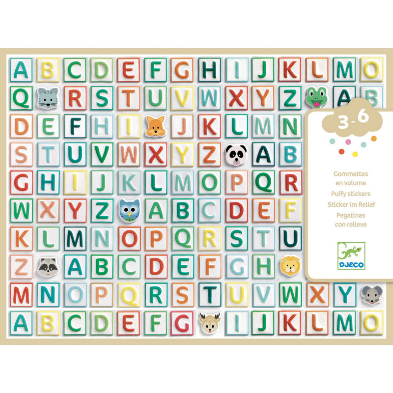 PUFFY STICKERS - ALPHABET PUFFY STICKERS - ALPHABET