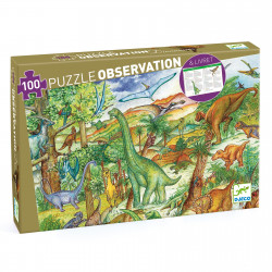 OBSERVATION PUZZLE - DINOSAURS 100 PCS + BOOKLET