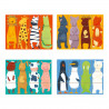 12 CUBES ANIMAUX COULEURS