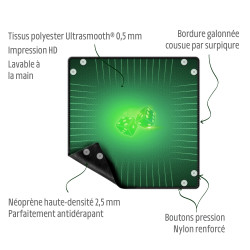 PISTE DE DES EMERAUDE (VERT 21 X 21 CM)