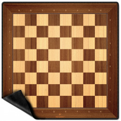 TAPIS D'ECHECS STYLE BOIS (50 X 50 CM)