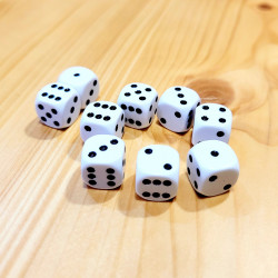 12MM D6 DICE - OPAQUE -...