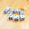 12MM D6 DICE - OPAQUE - WHITE/BLACK