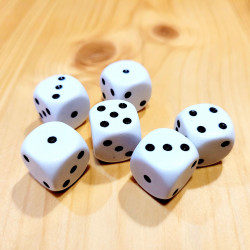 16MM D6 DICE - OPAQUE -...