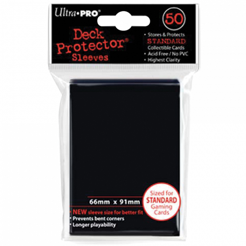 50 PROTEGE-CARTES STANDARD NOIR 66x91 MM 50 PROTEGE-CARTES STANDARD NOIR 66x91 MM