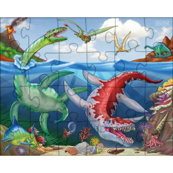 PUZZLES DINOSAURES 24 PCS