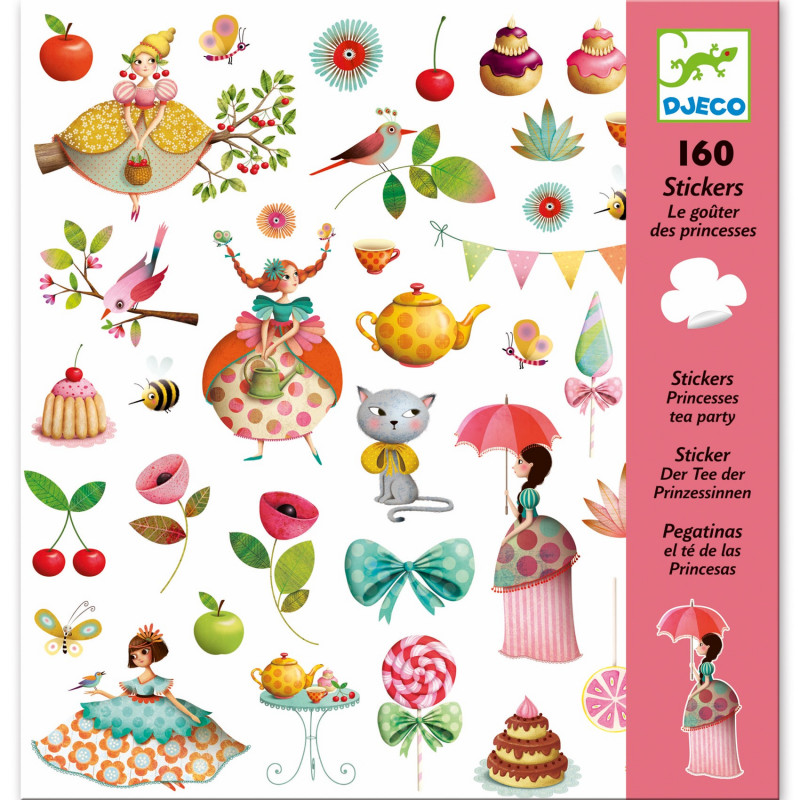 PAPER STICKERS - PRINCESS TEA PARTY PAPER STICKERS - PRINCESS TEA PARTY
