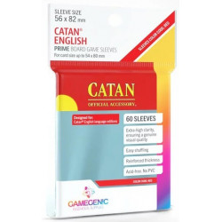 60 PRIME SLEEVES 56x82 CATAN ENGLISH (RED)