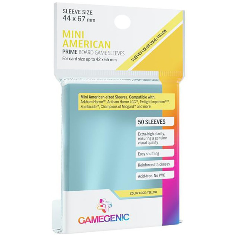 50 PROTEGE-CARTES PRIME 44x67 MINI US (YELLOW)