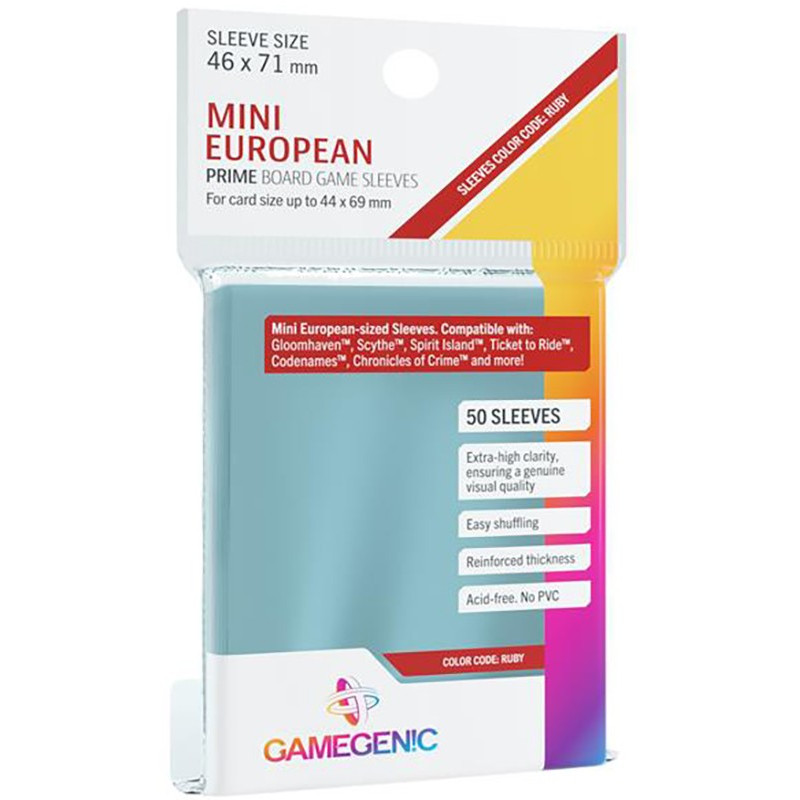 50 PROTEGE-CARTES PRIME 46X71MM MINI EU (RUBY)