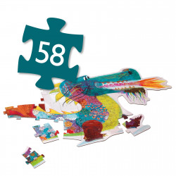 GIANT PUZZLE - LEON THE DRAGON 58 PCS