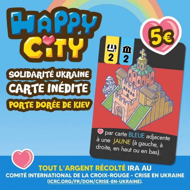 HAPPY CITY - SOLIDARITÉ UKRAINE : CARTE PORTE DORÉE DE KIEV