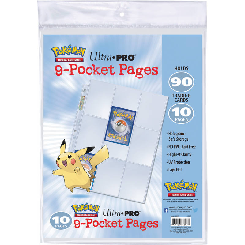 POKÉMON - 9-POCKET PAGES PACK (10 PAGES)