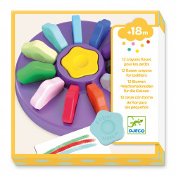 12 FLOWER CRAYONS FOR TODDLERS