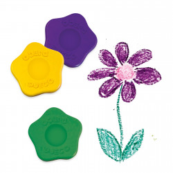 12 CRAYONS FLEURS POUR LES PETITS