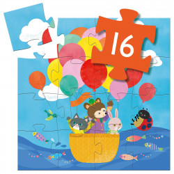 PUZZLE SILHOUETTE - THE HOT AIR BALLOON - 16 PCS