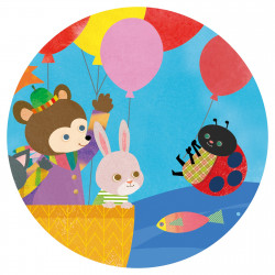 PUZZLE SILHOUETTE - THE HOT AIR BALLOON - 16 PCS
