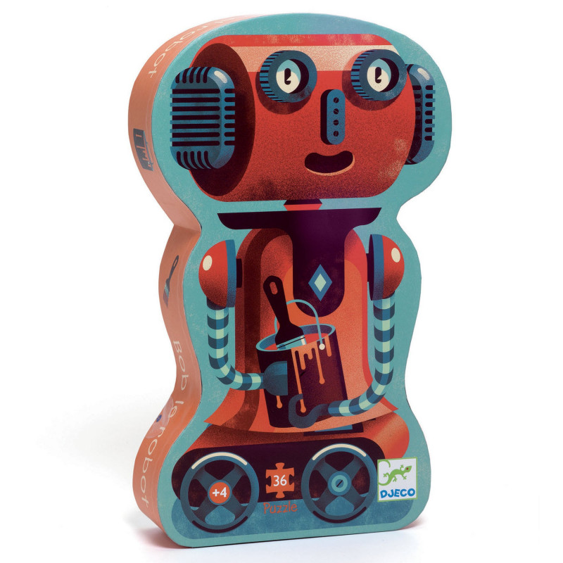 SILHOUETTE PUZZLES - BOB THE ROBOT - 36 PCS SILHOUETTE PUZZLES - BOB THE ROBOT - 36 PCS