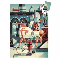 SILHOUETTE PUZZLES - BOB THE ROBOT - 36 PCS
