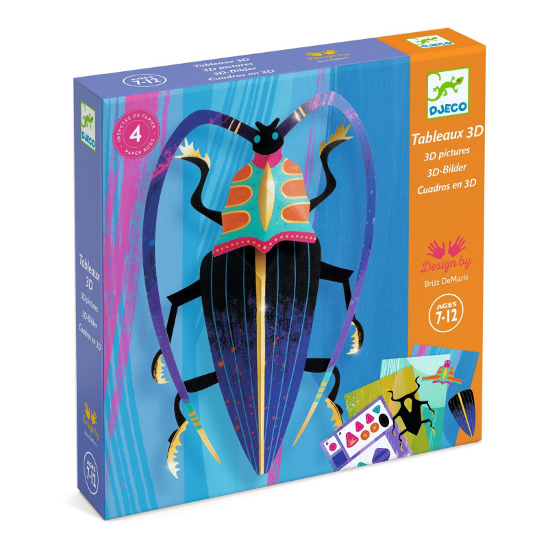 ACTIVITÉS PAPIER -TABLEAUX EN 3D PAPER BUGS