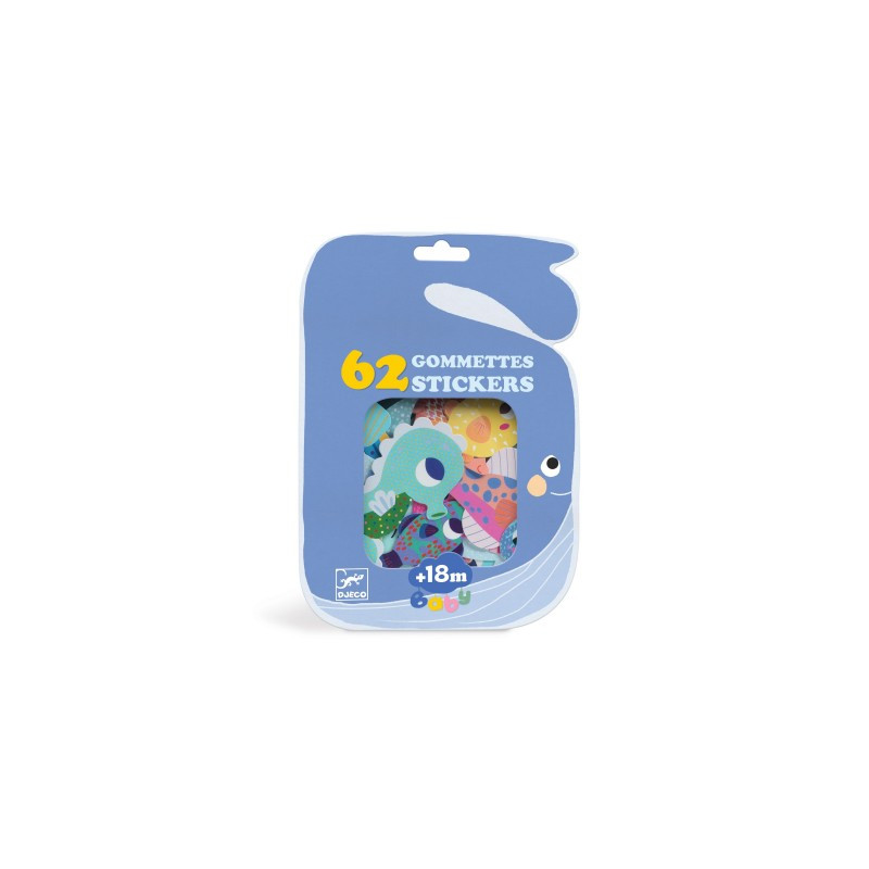 GOMMETTES STICKERS ANIMAUX DE LA MER